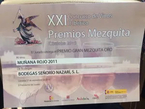 Bodegas Muñana recibe los Premios Mezquita