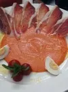 Salmorejo cordobés con jamón